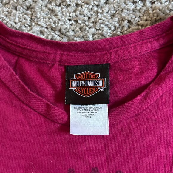 Harley-Davidson Womens Sz L Legendary Motorcycles T-Shirt Graphic Tee - Picture 3 of 9